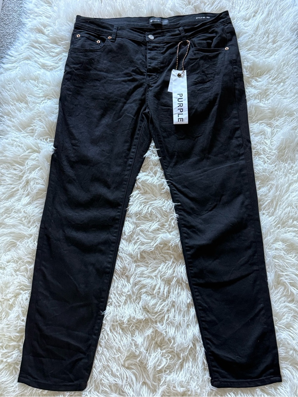 Black Slim-Fit Jeans - Purple Brand
